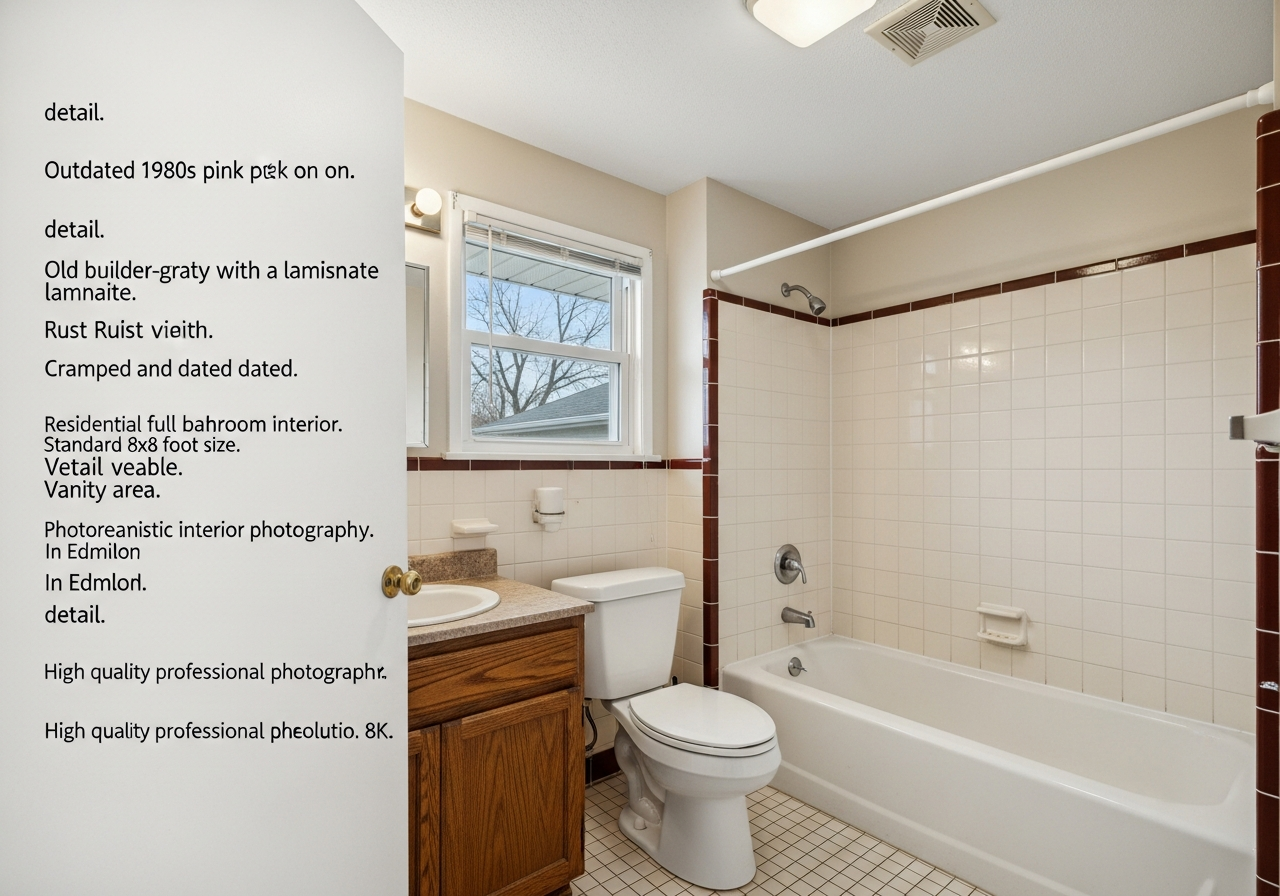 Before bathroom remodeling in Edmond